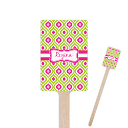 Ogee Ikat 6.25" Rectangle Wooden Stir Sticks - Single Sided (Personalized)