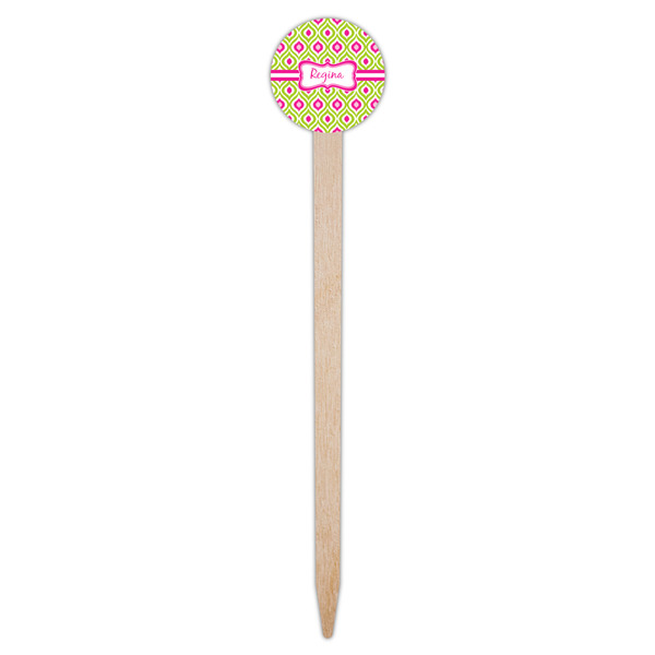 Ogee Ikat Wooden 6" Food Pick - Round - Single Pick