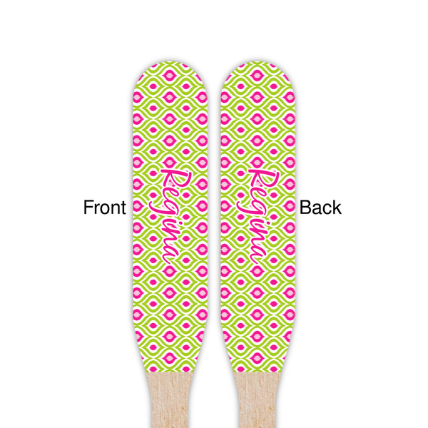 Ogee Ikat Wooden Food Pick - Paddle - Double Sided - Front & Back