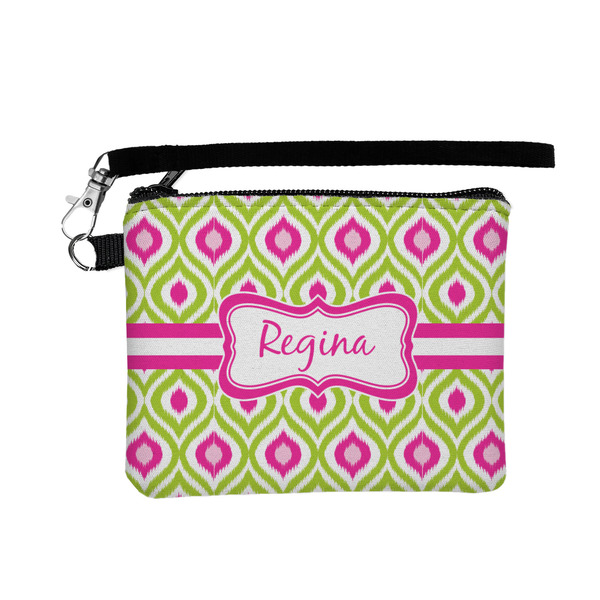 Custom Ogee Ikat Wristlet ID Case w/ Name or Text