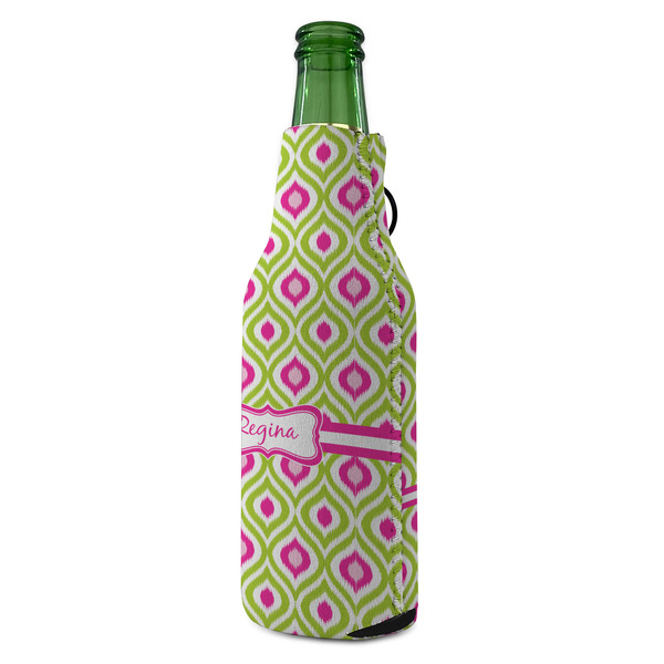 Ogee Ikat Zipper Bottle Cooler - ANGLE (bottle)