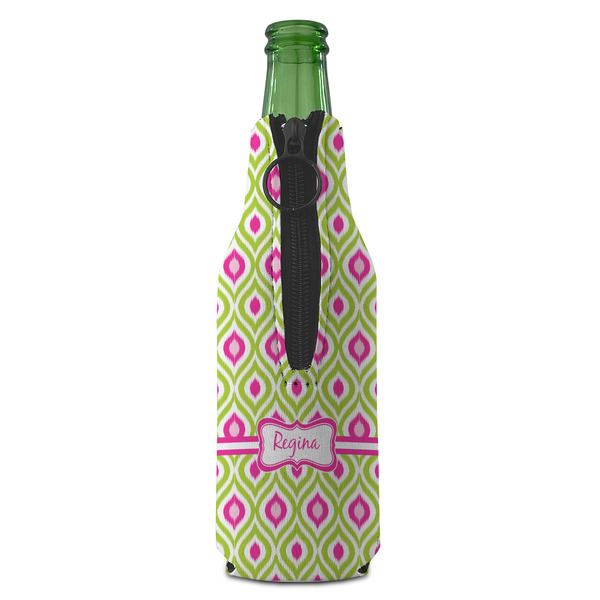 Ogee Ikat Zipper Bottle Cooler - BACK (bottle)