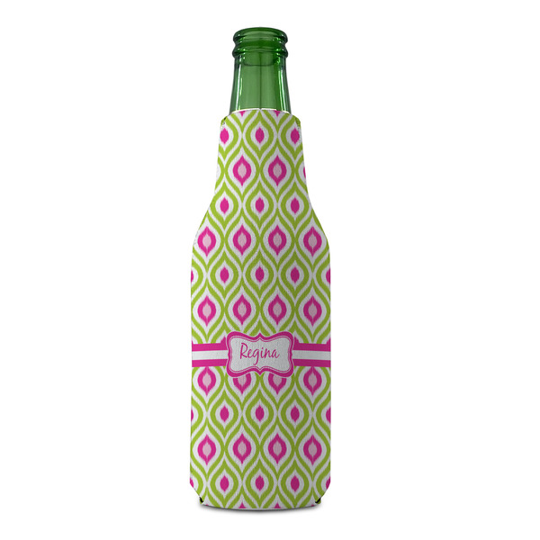Ogee Ikat Zipper Bottle Cooler - FRONT (bottle)