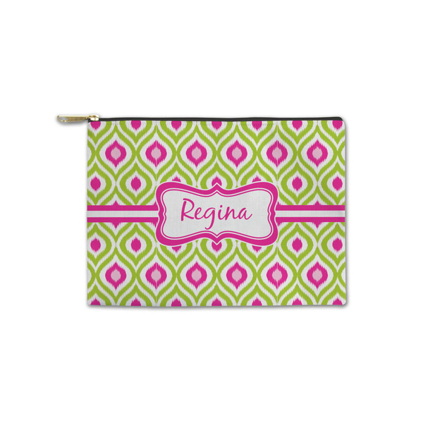 Custom Ogee Ikat Zipper Pouch - Small - 8.5"x6" (Personalized)
