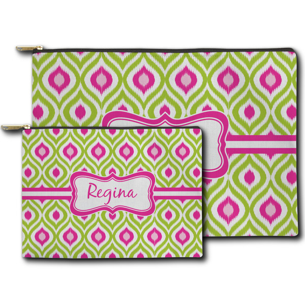 Ogee Ikat Zippered Pouches - Size Comparison