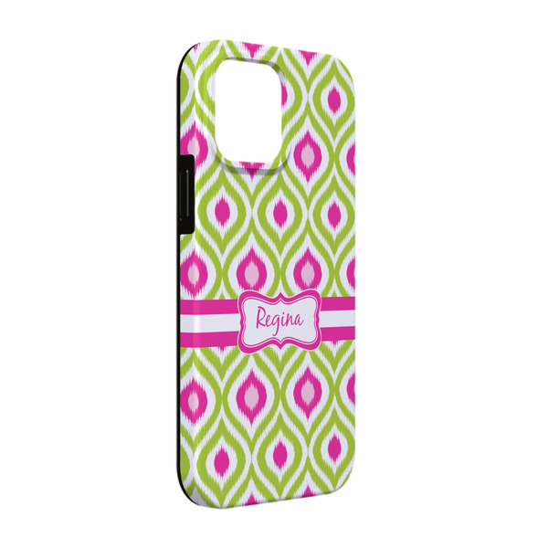 Custom Ogee Ikat iPhone Case - Rubber Lined - iPhone 13 (Personalized)