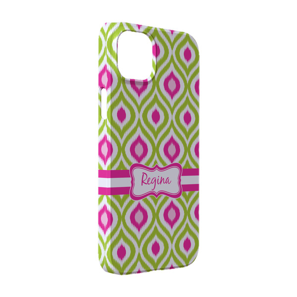 Custom Ogee Ikat iPhone Case - Plastic - iPhone 14 Pro (Personalized)