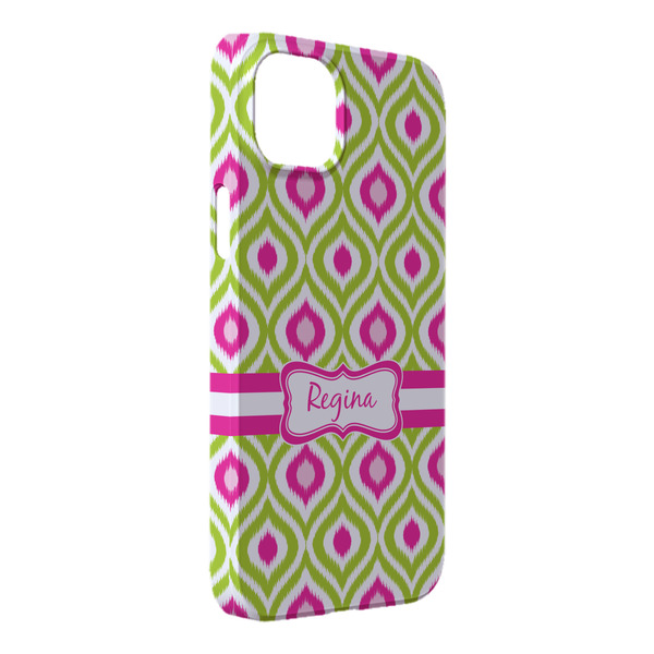 Custom Ogee Ikat iPhone Case - Plastic - iPhone 14 Pro Max (Personalized)