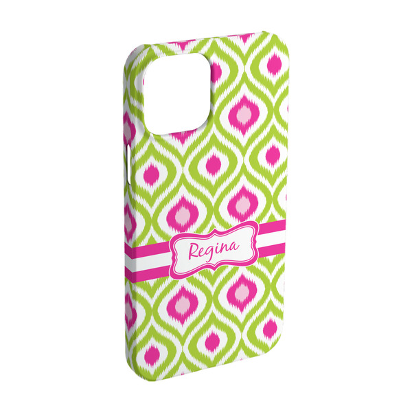 Custom Ogee Ikat iPhone Case - Plastic - iPhone 15 (Personalized)