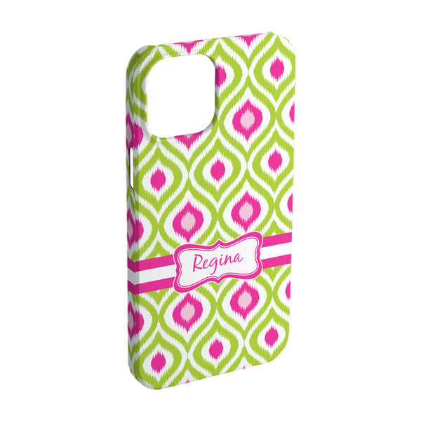 Custom Ogee Ikat iPhone Case - Plastic - iPhone 15 Pro (Personalized)