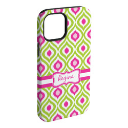 Ogee Ikat iPhone Case - Rubber Lined (Personalized)
