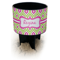 Ogee Ikat Black Beach Spiker Drink Holder (Personalized)