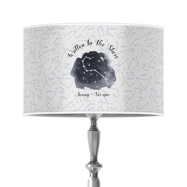 Custom Zodiac Constellations 12" Drum Lamp Shade - Poly-film (Personalized)
