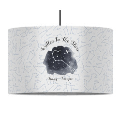 Zodiac Constellations 12" Drum Pendant Lamp - Fabric (Personalized)