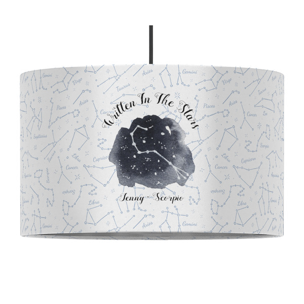Zodiac Constellations 12" Drum Lampshade - PENDANT (Fabric)