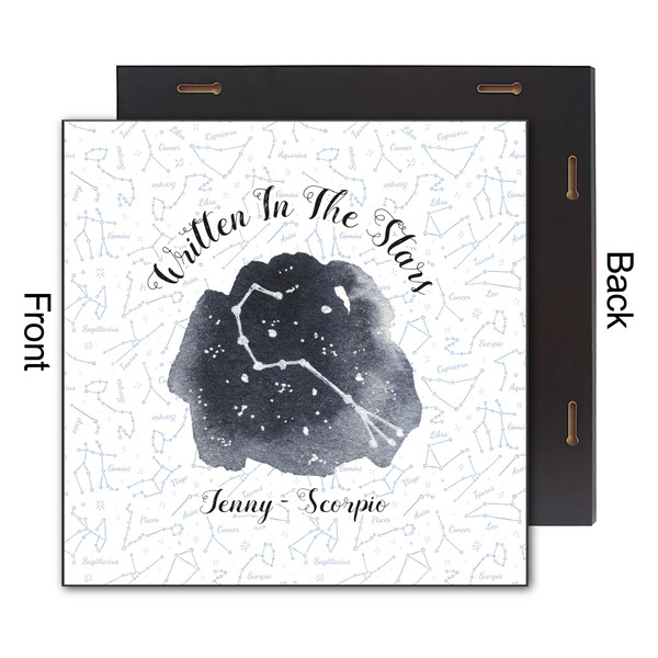 Zodiac Constellations 12x12 Wood Print - Front & Back View