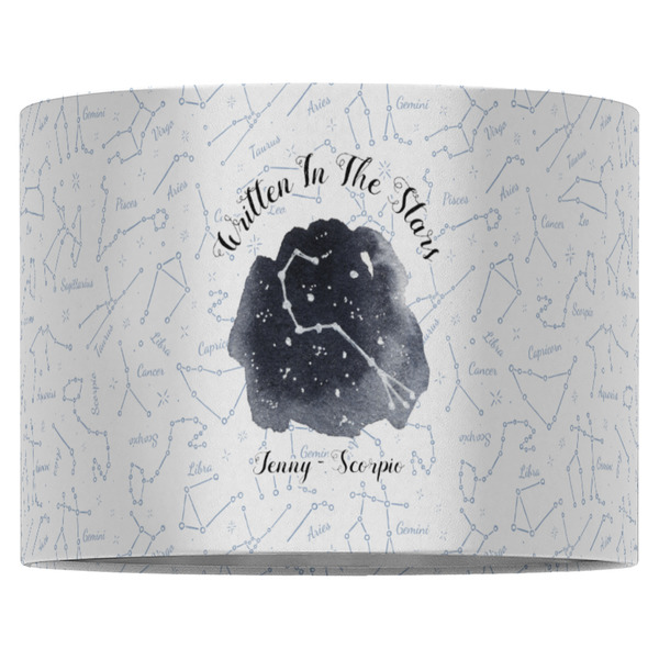 Zodiac Constellations 16" Drum Lampshade - FRONT (Fabric)