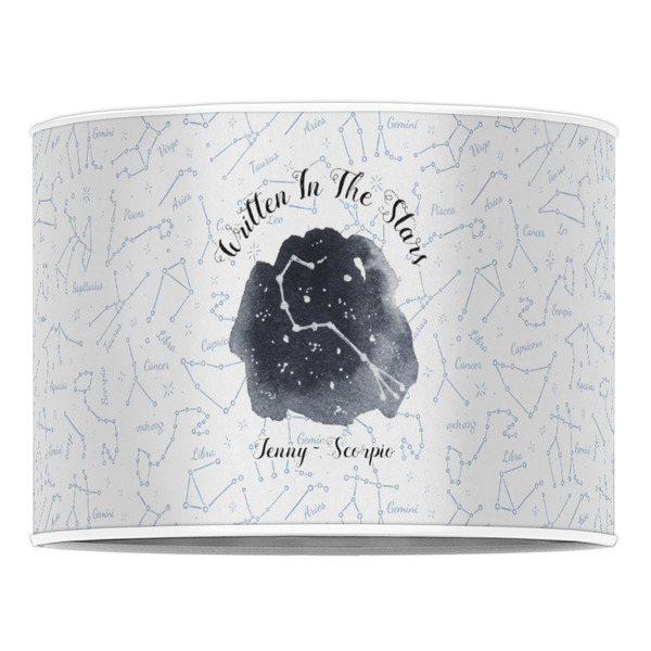 Zodiac Constellations 16" Drum Lampshade - FRONT (Poly Film)