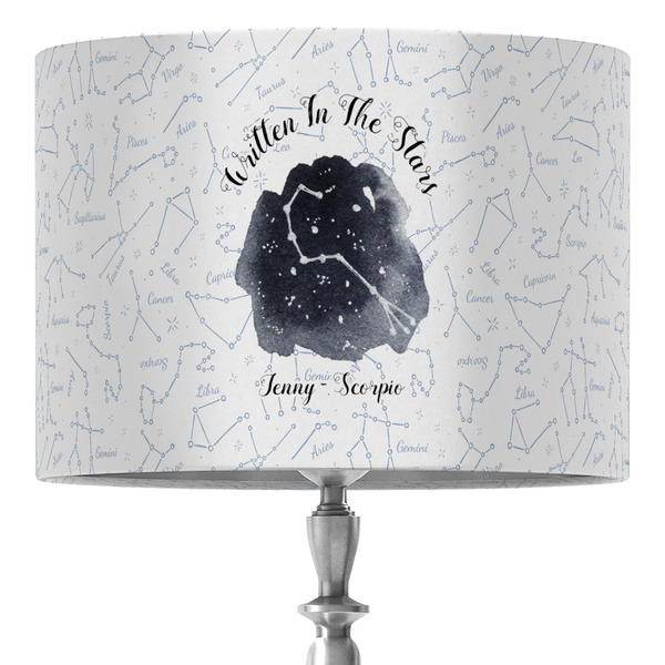 Custom Zodiac Constellations 16" Drum Lamp Shade - Fabric (Personalized)