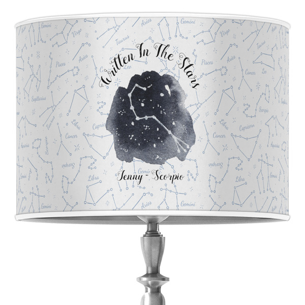 Custom Zodiac Constellations 16" Drum Lamp Shade - Poly-film (Personalized)