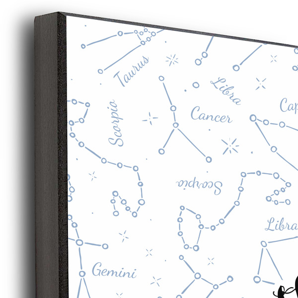 Zodiac Constellations 16x20 Wood Print - Closeup