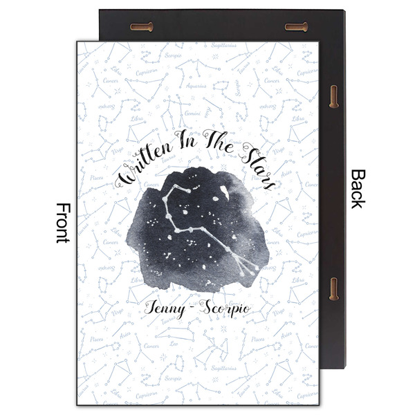 Zodiac Constellations 20x30 Wood Print - Front & Back View