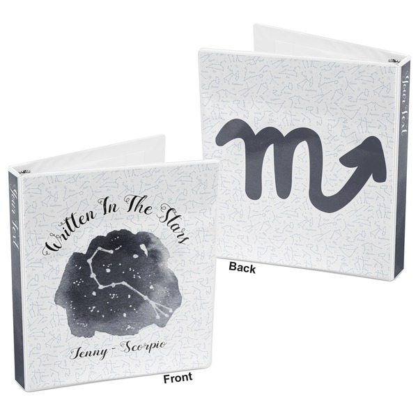 Zodiac Constellations 3-Ring Binder Front and Back
