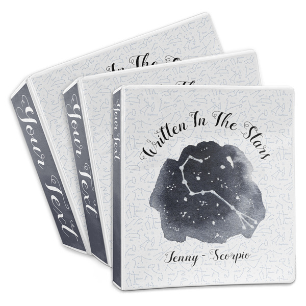 Custom Zodiac Constellations 3-Ring Binder (Personalized)