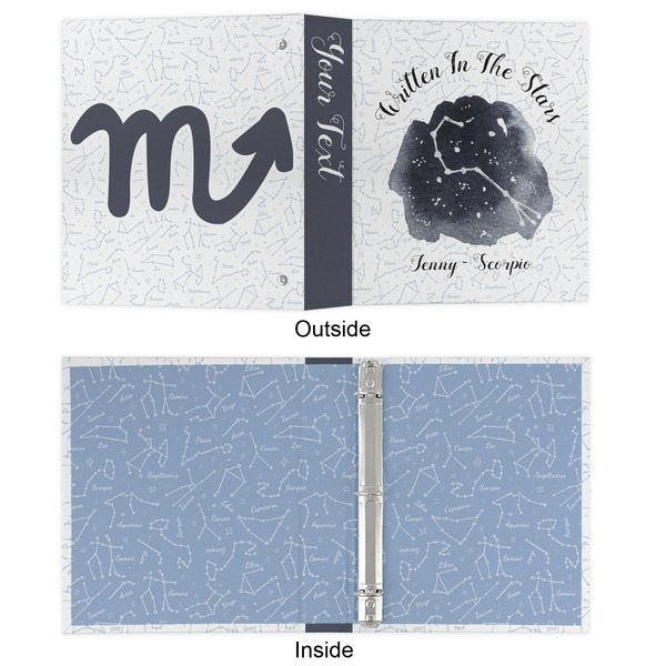 Zodiac Constellations 3 Ring Binders - Full Wrap - 1" - APPROVAL