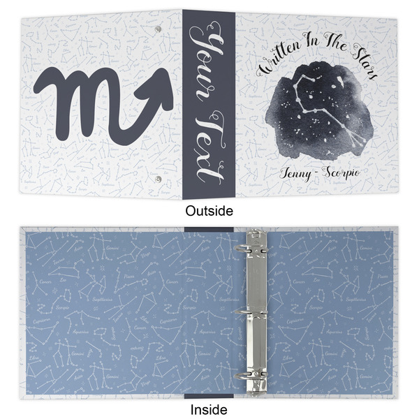 Zodiac Constellations 3 Ring Binders - Full Wrap - 2" - APPROVAL