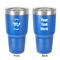 Zodiac Constellations 30 oz Stainless Steel Ringneck Tumbler - Blue - Double Sided - Front & Back