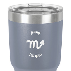 Zodiac Constellations 30 oz Stainless Steel Tumbler - Grey - Double-Sided (Personalized)