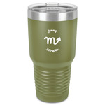 Zodiac Constellations 30 oz Stainless Steel Tumbler - Olive - Single-Sided (Personalized)