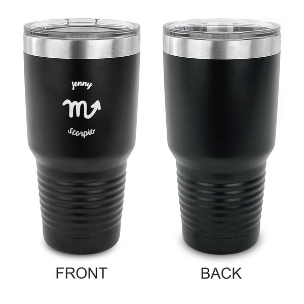 Zodiac Constellations 30 oz Stainless Steel Ringneck Tumblers - Black - Single Sided - APPROVAL