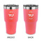 Zodiac Constellations 30 oz Stainless Steel Ringneck Tumblers - Coral - Double Sided - APPROVAL