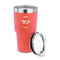 Zodiac Constellations 30 oz Stainless Steel Ringneck Tumblers - Coral - LID OFF