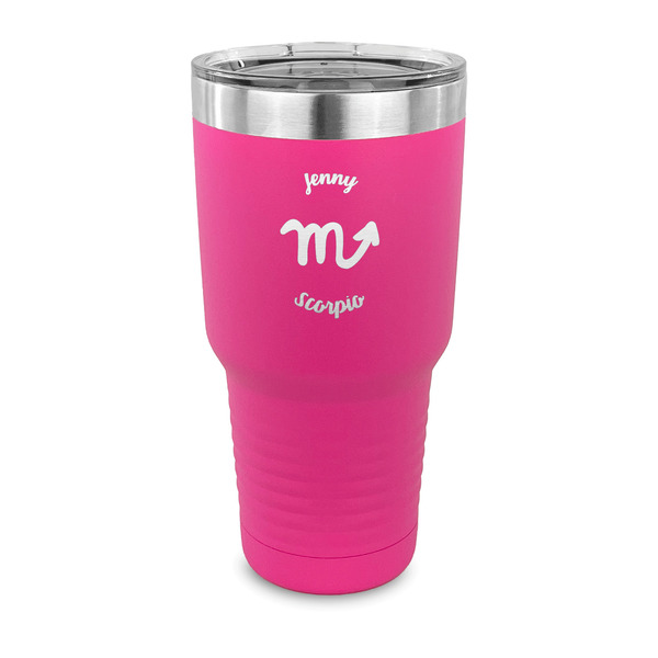 Custom Zodiac Constellations 30 oz Stainless Steel Tumbler - Pink - Single Sided (Personalized)