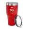 Zodiac Constellations 30 oz Stainless Steel Ringneck Tumblers - Red - LID OFF