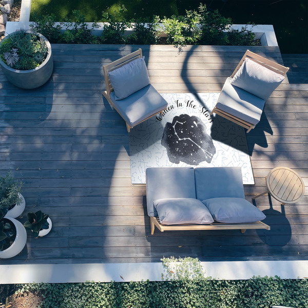 Zodiac Constellations 5'x7' Patio Rug - In context