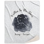 Zodiac Constellations Sherpa Throw Blanket (Personalized)
