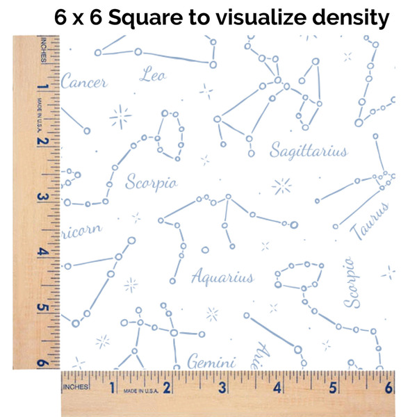 Zodiac Constellations 6x6 Swatch of Fabric