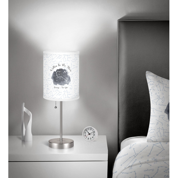 Zodiac Constellations 7 inch drum lamp shade - in room