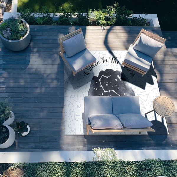 Zodiac Constellations 8'x10' Patio Rug - In context