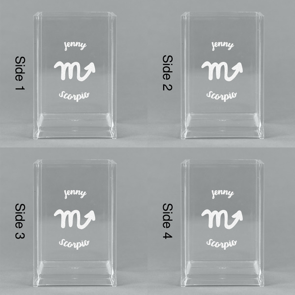Zodiac Constellations Acrylic Pen Holder - All Sides