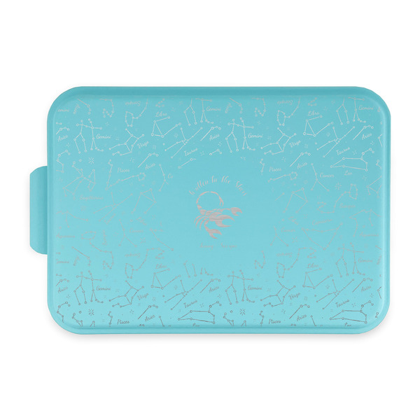 Custom Zodiac Constellations Aluminum Baking Pan with Teal Lid (Personalized)
