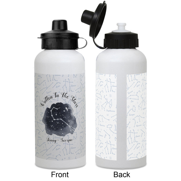 Zodiac Constellations Aluminum Water Bottle - White APPROVAL
