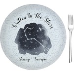 Zodiac Constellations 8" Glass Appetizer / Dessert Plates - Single or Set (Personalized)