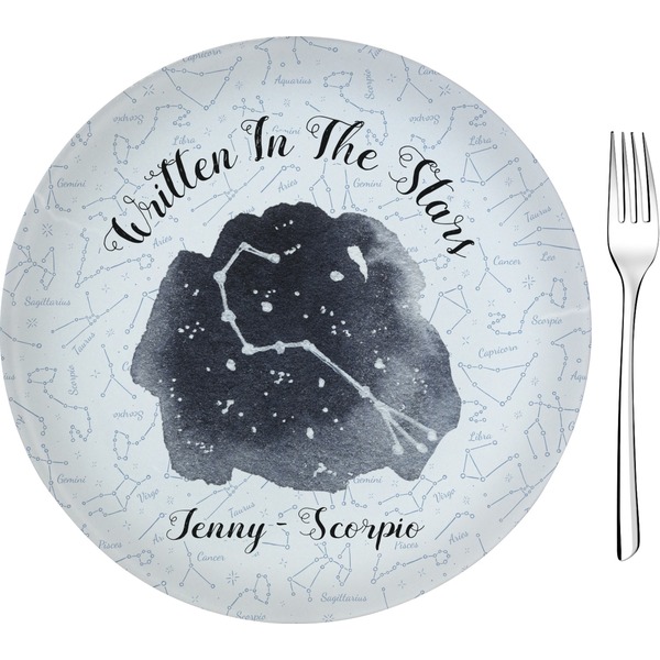 Custom Zodiac Constellations 8" Glass Appetizer / Dessert Plates - Single or Set (Personalized)