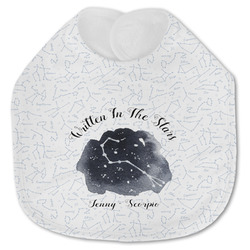 Zodiac Constellations Jersey Knit Baby Bib w/ Name or Text