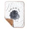 Zodiac Constellations Baby Sherpa Blanket - Corner Showing Soft